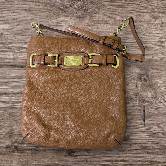 Michael Kors cross body bag, brown gold accent - Picture 2 of 3